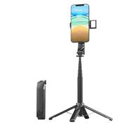 Treppiede per fotocamera e telefono - Treppiede senza fili per selfie stick supporto fotografico mobile | Supporto treppiede con telecomando, treppiede multifunzione per registrazione telep, With 1