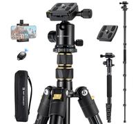 Treppiede per fotocamera K&F Concept da 72""""/184cm, treppiede da viaggio leggero e compatto con testa a sfera panoramica a 360 , treppiede in all