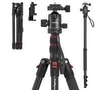 Treppiede per Fotocamera Monopiede, Treppiede in Alluminio Leggero E Portatile