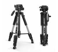 Treppiede per fotocamera resistente per viaggi, struttura flessibile in alluminio con testa panoramica ergonomica professionale a 3 vie, supporto