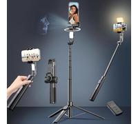 Treppiede per iPhone con rotazione a 360 gradi stabilizzatore cardanico che segue il tuo movimento 79 pollici Selfie Stick Supporto per fotocamera con telecomando per Creatore di contenuti Vlog Live