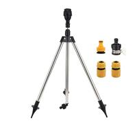Treppiede per irrigatore, irrigatore per treppiede da giardino, irrigatore a terra con ampio raggio d'azione, irrigatore telescopico con base in metallo, di irrigazione da giardino a 360 gradi