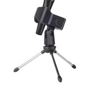 Treppiede per microfono - Supporto pieghevole da tavolo, supporto leggero, regolazione ermetica, struttura in materiale ABS, per performance di canto, registrazione, discorso, karaoke, podcast, uso