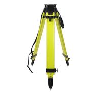 Treppiede per rilevamento in fibra di vetro, resistente in fibra di vetro verde e legno con doppio morsetto e vite centrale in rame per stazioni totali robotiche e teodolite (testa rotonda)