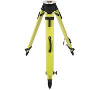 Treppiede per rilevamento in fibra di vetro, resistente in fibra di vetro verde e treppiede in legno con doppio morsetto e vite centrale in rame per stazioni totali robotiche e teodolite