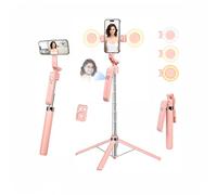 Treppiede per selfie da 180 cm per iPhone con luce, rotazione a 360° e controllo dei gesti, treppiede per telefono cellulare con telecomando per TikTok/Vlog/Live Stream, compatibile con iPhone/Android