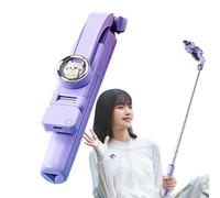 Treppiede per selfie, in lega, portatile, da viaggio, con telecomando, allungabile, per scattare selfie in diretta streaming