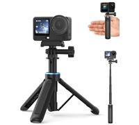 Treppiede per selfie piccolo da 37 cm per DJI Action 6/Nano, GoPro Hero 13/12/11/10/9/Max2 ecc. Action Camere, con supporto magnetico adattatore a sgancio rapido, mini supporto da scrivania per