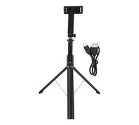 Treppiede per Selfie Stick, Asta per Selfie Prolunga con 2 Luci BT Asta per Selfie Lunga con Telecomando Girevole a 360 Gradi Estensibile per Telefono Asta per Selfie Asta per