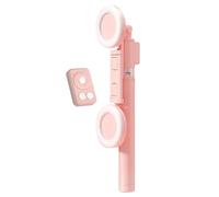 Treppiede Per Selfie Stick - Supporto Estensibile Da 67 Pollici In Acciaio Inossidabile ABS | Supporto Per Telefono Con Luce Di Riempimento Remota | Registrazione In Live Streaming