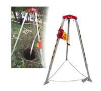 Treppiede Per Sistemi Di Soccorso Treppiede Di Soccorso Industriale Pieghevole Apparecchio Di Sollevamento Per Carichi Di 1200/1800/2600 Libbre Per Spazi Confinati Tradizionali(1800LBS Winch+Safe Belt