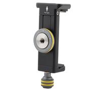 Treppiede per smartphone a 360 con tripla regolazione a manopola, design a slitta fredda, base Arca QR, adattatore per supporto telefono in metallo