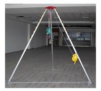 Treppiede per spazi confinati con sollevatore per sollevamento e salvataggio, altezza regolabile, supporta da 1200 a 1179 kg, verricello rimovibile