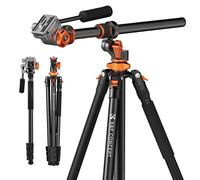 Treppiede per telecamera K&F Concept da 90 pollici/230 cm, treppiedi per riprese video orizzontali con testa fluida, capacit di carico di 10 kg,