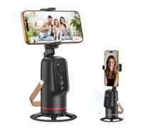 Treppiede per telefono con controllo automatico del viso, con gesti e telecomando, rotazione a 360°, supporto per fotocamera del telefono per vlogging a mani libere, TikTok Live, registrazione video