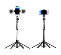 Treppiede Per Telefono Con Luce Supporto Cellulare, Stativo Fotocamera E | Selfie Stick Con Luce Per Vlog Viaggi Video Registrazione Live Streaming Cellulare Fotocamera