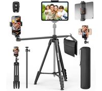 Treppiede per telefono da 177,8 cm e bastone per selfie, treppiede orizzontale in testa, supporto estensibile per fotocamera con telecomando wireless e supporto per telefono per riprese video in