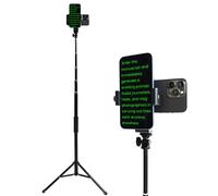 Treppiede per telefono da 67 pollici, supporto doppio per telefono per registrazione video e teleprompter, il design diviso consente una facile conservazione e trasporto, Teleprompter iPhone e Android