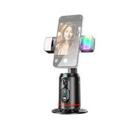 Treppiede per tracciamento automatico del viso a 360 ° Supporto per telefono Stabilizzatore per selfie Robot Cameraman Controllo gestuale Batteria integrata con vite da 1/4 di pollice Temperatura