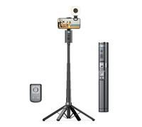 Treppiede per tracciamento facciale automatico con rotazione a 360 gradi, treppiede per telefono con telecomando e luce per creatore di contenuti Live Stream Vlog TikTok YouTube Registrazione video