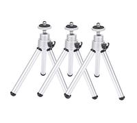 Treppiede Piccolo per Telescopio Anti-vibrazione in Lega di Alluminio Argento 3 Pezzi per Viaggi
