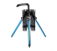 Treppiede pieghevole in alluminio per canna da pesca con base antiscivolo e regolazione dell'altezza con una sola mano per configurazione di pesca a più canne rosso (stile corto blu)