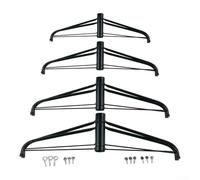 Treppiede pieghevole in ferro con staffa di base in metallo per alberi di Natale, compatibile con alberi artificiali alti da 4 a 1,8 m, fissaggio sicuro con 3 viti a testa zigrinata (D)