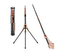 Treppiede portatile in fibra di carbonio Supporto Fotografia 5 sezione Regolabile 5kg 5 kg Capacità di carico con colonna centrale staccabile 1 4 "3 8" Vite per LED Video Softbox Riflettore