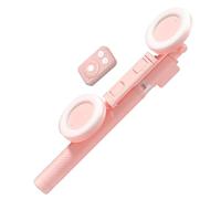 Treppiede portatile per telefono con telecomando wireless, treppiede per selfie con 2 luci, supporto per telefono da viaggio, adatto alla maggior parte degli smartphone per registrare video e immagini