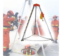 Treppiede portatile resistente con sistema anticaduta e sistema autobloccante, kit di salvataggio in spazi ristretti per operazioni di accesso e sicurezza ai pozzi minerari