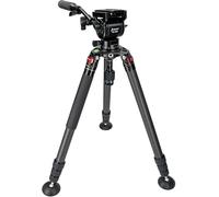 Treppiede professionale in carbonio JUSINO MX-432C + testa a sfera HD-60M Perfetto per la fotografia di uccelli e come treppiede video 152,5 cm Altezza massima 18 kg di carico