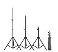 Treppiede professionale per microfono e luce fotografica, regolabile con filettatura da 1/4", supporto pieghevole in lega di alluminio per studio domestico (120 cm)