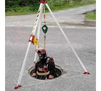 Treppiede Protezione anticaduta Rescue System2600LBS Winch Cintura di sicurezza & Corda in acciaio zincato per la sicurezza di spazi confinati anticaduta e soluzioni di salvataggio