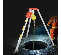 Treppiede regolabile con verricello, attrezzatura di protezione anticaduta resistente per accesso in spazi ristretti e ingresso a pozzetto, attrezzatura essenziale per sollevamento