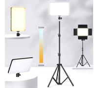 Treppiede regolabile da 43 pollici, luce per trucco a LED con softbox quadrata, alimentata tramite USB per smartphone, fotocamera, attrezzatura per bellezza e fotografia | Estetica moderna | Luce alim