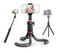 Treppiede Smartphone Flessibile, Rollei Mini Cavalletto & Bastone Selfie MonkeyPod per Telefono/Fotocamera con Telecomando Wireless 360° Rotabile Gorillapod Supporto Portatile per Registrazioni Video