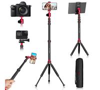 Treppiede Smartphone Manbily 151cm Treppiede da Tavolo per Fotocamera Treppiede da Viaggio Leggero in Alluminio Mini Treppiedi Cellulare Supporto Telefonico, Cavalletto per Tablet Ipad Gopro (MT-02LH)