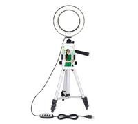 Treppiede Smartphone rotante a 360 LED integrati Altezza max 1m - Argento
