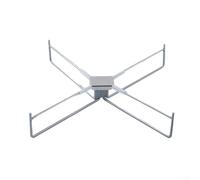 Treppiede Style X Frame Outdoor Stand Ferro Acciaio Inox Base Pieghevole Adatto a Scatole Isolate Custodie Alluminio Secchi Pieghevole Stabile Portatile 47 cm Larghezza Argento Nero per Campeggio