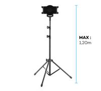 Treppiede Tablet 7’’ a 10’’ Altezza max 1.2 m Rotazione a 360° Gambe regolabili