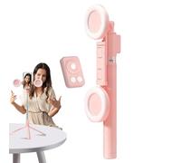 Treppiede telefonico con luce - Selfie Stick e Remote wireless estensibile | Pastore per telefoni cellulari portatili per viaggi, campeggio, riunioni all'aperto, videochiamate, creazione di contenuti