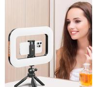 Treppiede Telefono E Asta Selfie - 29.5cm Telescopico con Luce | Supporto Smartphone Regolabile Design Leggero per Video Viaggi Trucco Fotografia Vlog