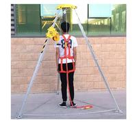 Treppiede telescopico in alluminio resistente per protezione anticaduta e attrezzatura di sicurezza di salvataggio per uso industriale Design portatile regolabile in altezza per spazi ristretti