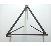 TREPPIEDE TRIANGOLARE PER CAMINO POGGIA TEGAMI,GRIGLIA CM 32X32X32 H.10 CM