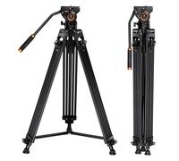 K&F Concept VA18 + VH081 Treppiede video professionale con testa a olio