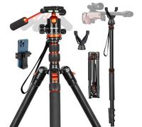 Treppiedi 2 in 1 per fotocamera e treppiedi da caccia, treppiedi e monopiedi per fotocamera da 68 pollici con manico rimovibile, treppiede per fucile in alluminio e supporto per tiro, treppiedi