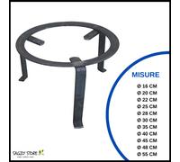 TREPPIEDI IN FERRO PER CAMINO CIRCOLARE TONDO GRIGLIA FUOCO VARIE MISURE