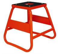 Treppiedi Moto Cross arancione con piastra superiore in gomma(carico max 300 kg