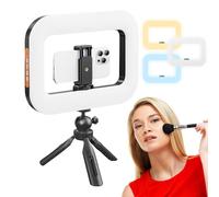 Treppiedi Per Telefono Con Luce - Luce di Riempimento Ricaricabile Portatile per Beauty,Supporto Regolabile Per Telefono Design Leggero Per Registrazione Video Trucco Fotografia Vlogging