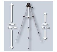 TREPPIEDI TELESCOPICO PER LIVELLE LASER ATTACCO 1/4” ALTEZZA REGOLABILE 37-110CM